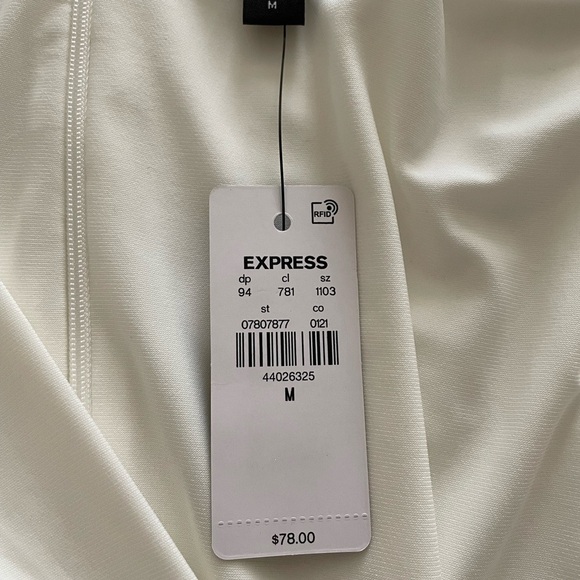Express White Draped Mini Dress - Picture 8 of 8